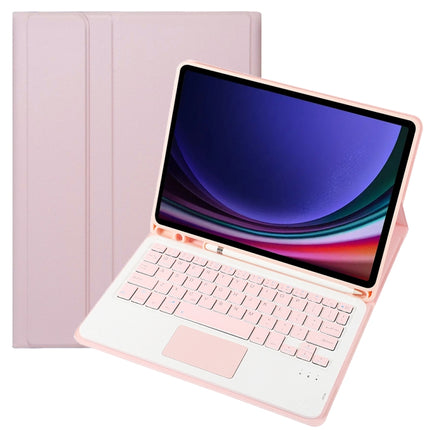 A710B-A Candy Color TPU Touch Bluetooth Keyboard Leather Tablet Case with Pen Holder