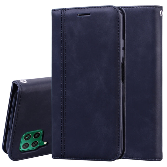 Frosted Business Magnetic Horizontal Flip PU Leather Case with Holder & Card Slot & Lanyard, For Huawei P40 Lite, For Huawei P Smart 2019, For Huawei P Smart / Enjoy 7S, For Huawei Y5 (2018)