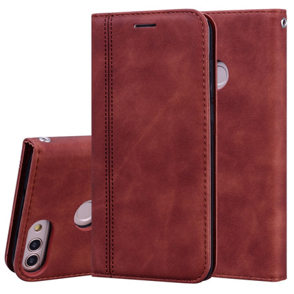 Frosted Business Magnetic Horizontal Flip PU Leather Case with Holder & Card Slot & Lanyard, For Huawei P40 Lite, For Huawei P Smart 2019, For Huawei P Smart / Enjoy 7S, For Huawei Y5 (2018)