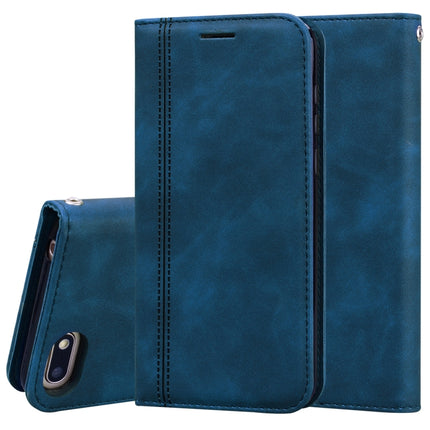 Frosted Business Magnetic Horizontal Flip PU Leather Case with Holder & Card Slot & Lanyard, For Huawei P40 Lite, For Huawei P Smart 2019, For Huawei P Smart / Enjoy 7S, For Huawei Y5 (2018)