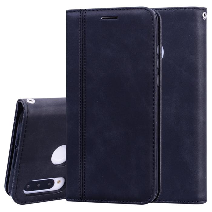 Frosted Business Magnetic Horizontal Flip PU Leather Case with Holder & Card Slot & Lanyard, For Huawei P30 Lite, For Huawei P40 Lite E / Y7P, For Huawei P Smart Z, For Huawei Y7 Prime (2019)