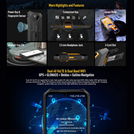 Ulefone Armor X13, teléfono resistente IP68/IP69K, 6,52 pulgadas, Android 13, MediaTek Helio G36 Octa Core, red: 4G, NFC, OTG, 6 GB + 64 GB