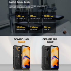 Ulefone Armor X13, IP68/IP69K robustes Telefon, 6,52 Zoll Android 13 MediaTek Helio G36 Octa Core, Netzwerk: 4G, NFC, OTG, 6 GB + 64 GB