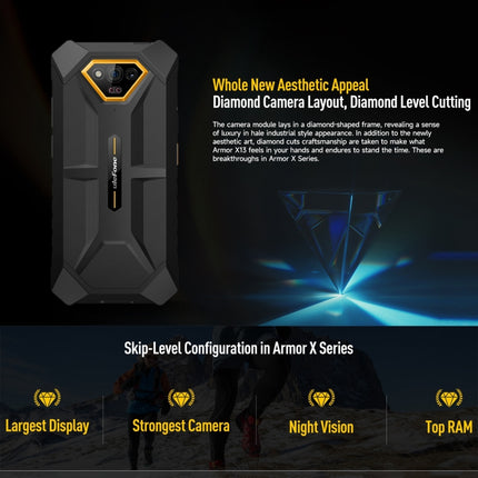 Ulefone Armor X13, teléfono resistente IP68/IP69K, 6,52 pulgadas, Android 13, MediaTek Helio G36 Octa Core, red: 4G, NFC, OTG, 6 GB + 64 GB