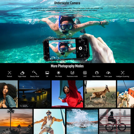 Ulefone Armor X13, teléfono resistente IP68/IP69K, 6,52 pulgadas, Android 13, MediaTek Helio G36 Octa Core, red: 4G, NFC, OTG, 6 GB + 64 GB