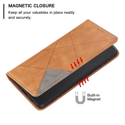Rhombus Texture Magnetic Leather Phone Case, For vivo Y27 4G