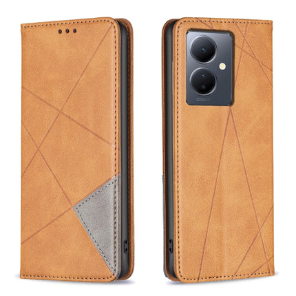 Rhombus Texture Magnetic Leather Phone Case, For vivo Y21 5G 2026 / Y05 4G, For vivo Y31 5G 2025, For vivo Y400 5G Global, For vivo Y78 5G