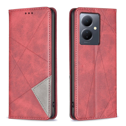 Rhombus Texture Magnetic Leather Phone Case, For vivo Y21 5G 2026 / Y05 4G, For vivo Y31 5G 2025, For vivo Y400 5G Global, For vivo Y78 5G