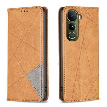 Rhombus Texture Magnetic Leather Phone Case, For vivo Y21 5G 2026 / Y05 4G, For vivo Y31 5G 2025, For vivo Y400 5G Global, For vivo Y78 5G