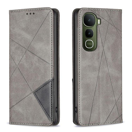 Rhombus Texture Magnetic Leather Phone Case, For vivo Y21 5G 2026 / Y05 4G, For vivo Y31 5G 2025, For vivo Y400 5G Global, For vivo Y78 5G