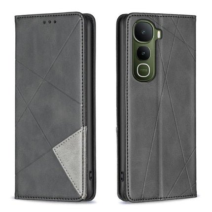 Rhombus Texture Magnetic Leather Phone Case, For vivo Y21 5G 2026 / Y05 4G, For vivo Y31 5G 2025, For vivo Y400 5G Global, For vivo Y78 5G