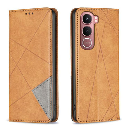 Rhombus Texture Magnetic Leather Phone Case, For vivo Y21 5G 2026 / Y05 4G, For vivo Y31 5G 2025, For vivo Y400 5G Global, For vivo Y78 5G