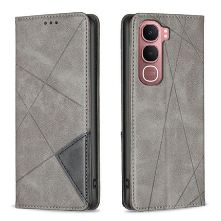 Rhombus Texture Magnetic Leather Phone Case, For vivo Y21 5G 2026 / Y05 4G, For vivo Y31 5G 2025, For vivo Y400 5G Global, For vivo Y78 5G