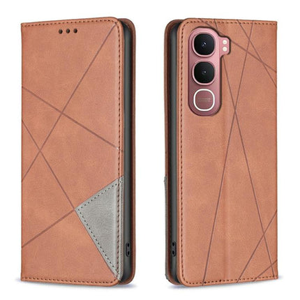 Rhombus Texture Magnetic Leather Phone Case, For vivo Y21 5G 2026 / Y05 4G, For vivo Y31 5G 2025, For vivo Y400 5G Global, For vivo Y78 5G