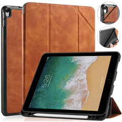 DG.MING See Series - Funda de piel con tapa horizontal con soporte y portalápices para iPad de 9,7 pulgadas, iPad 10,2 2021/2020/2019, iPad Pro de 10,5 pulgadas, iPad Mini 5/4, iPad Pro de 11 pulgadas (2018)