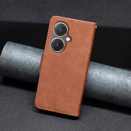 Lambskin Texture Pure Color Flip Leather Phone Case, For vivo Y27 4G