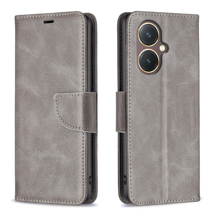 Lambskin Texture Pure Color Flip Leather Phone Case, For vivo Y27 4G