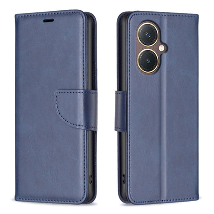 Lambskin Texture Pure Color Flip Leather Phone Case, For vivo Y27 4G
