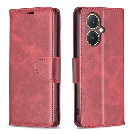 Lambskin Texture Pure Color Flip Leather Phone Case, For vivo Y27 4G