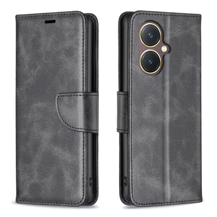 Lambskin Texture Pure Color Flip Leather Phone Case, For vivo Y27 4G
