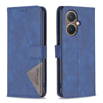 Magnetic Buckle Rhombus Texture Leather Phone Case, For vivo Y03 4G Global, For vivo Y200 5G, For vivo Y78 5G, For vivo Y27 4G