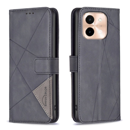 Magnetic Buckle Rhombus Texture Leather Phone Case, For vivo Y29S 5G Global / Y04 5G Global, For vivo Y29 4G, For vivo Y28 4G, For vivo Y200i 5G / Y38 5G