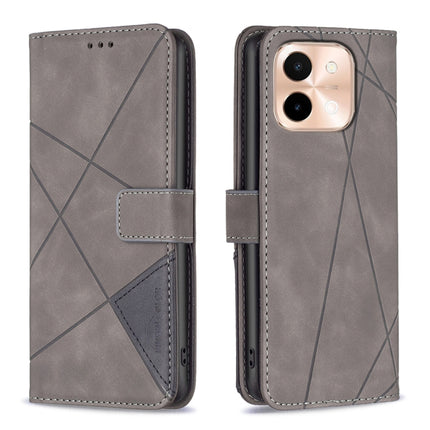 Magnetic Buckle Rhombus Texture Leather Phone Case, For vivo Y29S 5G Global / Y04 5G Global, For vivo Y29 4G, For vivo Y28 4G, For vivo Y200i 5G / Y38 5G