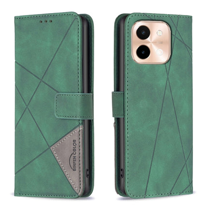 Magnetic Buckle Rhombus Texture Leather Phone Case, For vivo Y29S 5G Global / Y04 5G Global, For vivo Y29 4G, For vivo Y28 4G, For vivo Y200i 5G / Y38 5G
