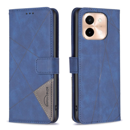 Magnetic Buckle Rhombus Texture Leather Phone Case, For vivo Y29S 5G Global / Y04 5G Global, For vivo Y29 4G, For vivo Y28 4G, For vivo Y200i 5G / Y38 5G