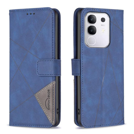 Magnetic Buckle Rhombus Texture Leather Phone Case, For vivo Y29S 5G Global / Y04 5G Global, For vivo Y29 4G, For vivo Y28 4G, For vivo Y200i 5G / Y38 5G