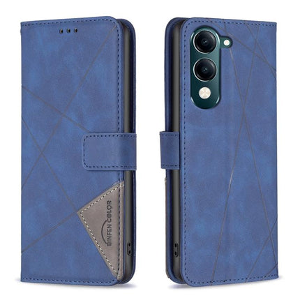 Magnetic Buckle Rhombus Texture Leather Phone Case, For vivo Y29S 5G Global / Y04 5G Global, For vivo Y29 4G, For vivo Y28 4G, For vivo Y200i 5G / Y38 5G
