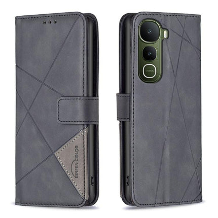 Magnetic Buckle Rhombus Texture Leather Phone Case, For vivo Y21 5G 2026 / Y05 4G, For vivo Y31 5G 2025, For vivo Y400 5G Global, For vivo Y39 5G