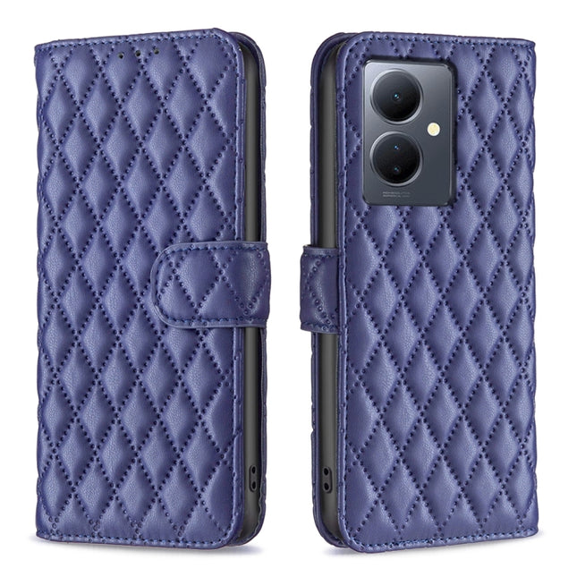 Diamond Lattice Wallet Flip Leather Phone Case, For vivo Y78 5G, For vivo Y27 4G