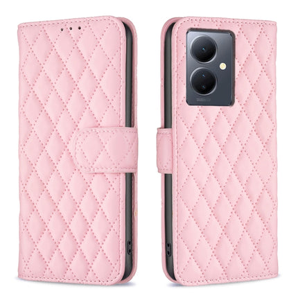 Diamond Lattice Wallet Flip Leather Phone Case, For vivo Y78 5G, For vivo Y27 4G