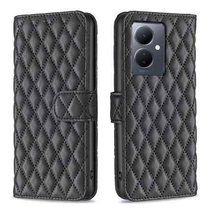 Diamond Lattice Wallet Flip Leather Phone Case, For vivo Y78 5G, For vivo Y27 4G