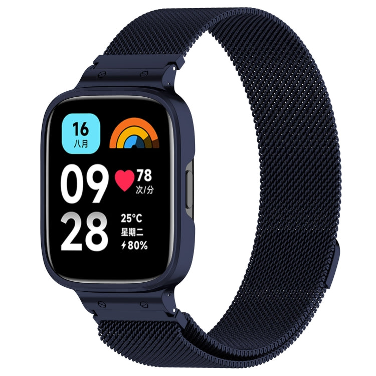 2 in 1 Milan Metal Watch Band with Watch Frame, For Redmi Watch 3 Lite / Watch 3 Active