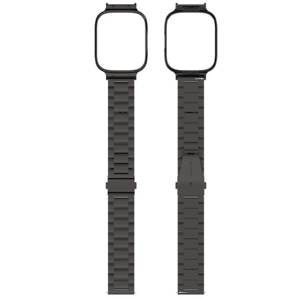 2 in 1 Three-bead Metal Watch Band with Watch Frame, For Redmi Watch 3 Lite / Watch 3 Active