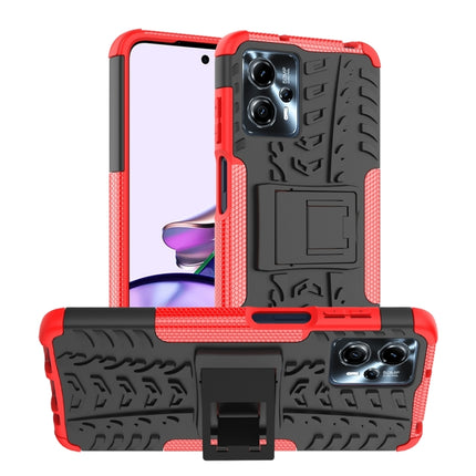 Tire Texture TPU + PC Phone Case with Holder, For Motorola Moto G23, For Motorola Moto G53