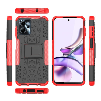 Tire Texture TPU + PC Phone Case with Holder, For Motorola Moto G23, For Motorola Moto G53