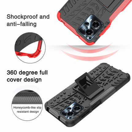 Tire Texture TPU + PC Phone Case with Holder, For Motorola Moto G23, For Motorola Moto G53
