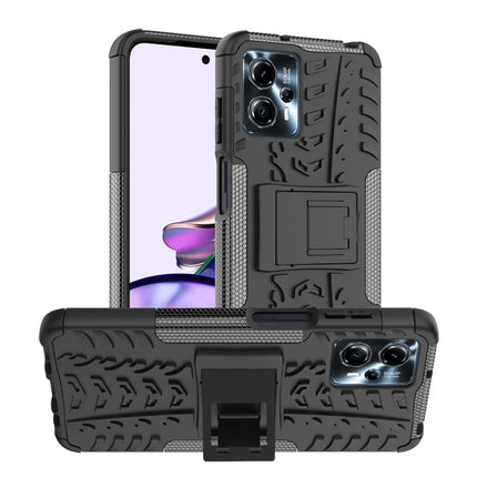 Tire Texture TPU + PC Phone Case with Holder, For Motorola Moto G23, For Motorola Moto G53