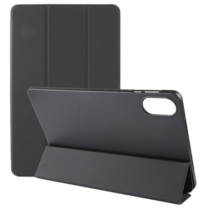 Solid Color 3-folding Leather Tablet Case, For Honor Pad X9 / X8 Pro