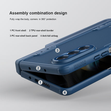 NILLKIN Frosted Fold PC + TPU Phone Case with Pen Slot, For Samsung Galaxy Z Fold5