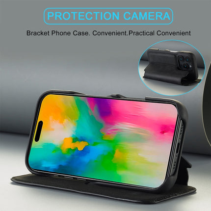 LC.IMEEKE Hon Ancient Series Flip Leather Phone Case, For iPhone 16 Pro Max, For iPhone 16 Pro, For iPhone 16 Plus, For iPhone 16