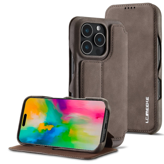 LC.IMEEKE Hon Ancient Series Flip Leather Phone Case, For iPhone 16 Pro Max, For iPhone 16 Pro, For iPhone 16 Plus, For iPhone 16