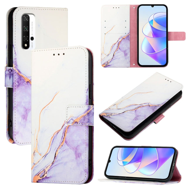 PT003 Marble Pattern Flip Leather Phone Case, For Honor 20 / 20 Pro / 20S, For Honor 9X 4G Global / Huawei Enjoy 10 Plus