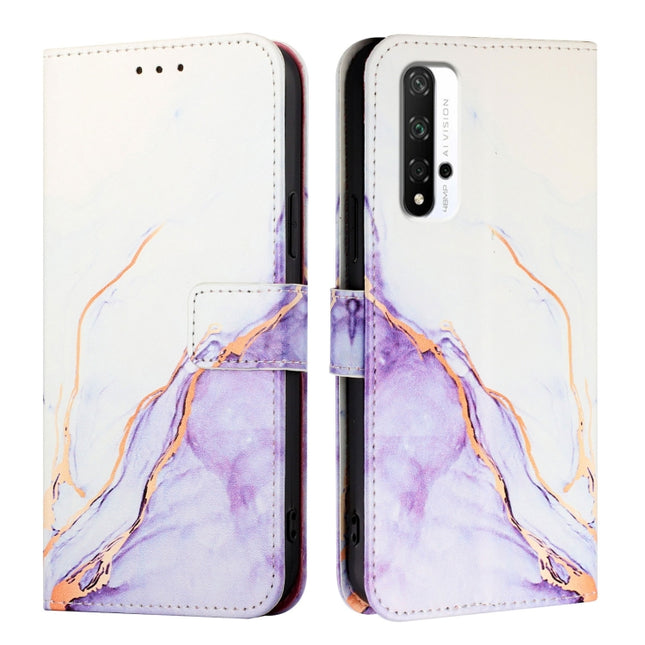 PT003 Marble Pattern Flip Leather Phone Case, For Honor 20 / 20 Pro / 20S, For Honor 9X 4G Global / Huawei Enjoy 10 Plus