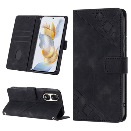 Skin-feel Embossed Leather Phone Case, For Honor X6a, For Honor 90 Lite, For Honor 90 Pro, For Honor 90