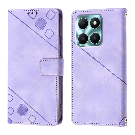 Skin-feel Embossed Leather Phone Case, For Honor X6a, For Honor 90 Lite, For Honor 90 Pro, For Honor 90