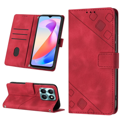 Skin-feel Embossed Leather Phone Case, For Honor X6a, For Honor 90 Lite, For Honor 90 Pro, For Honor 90